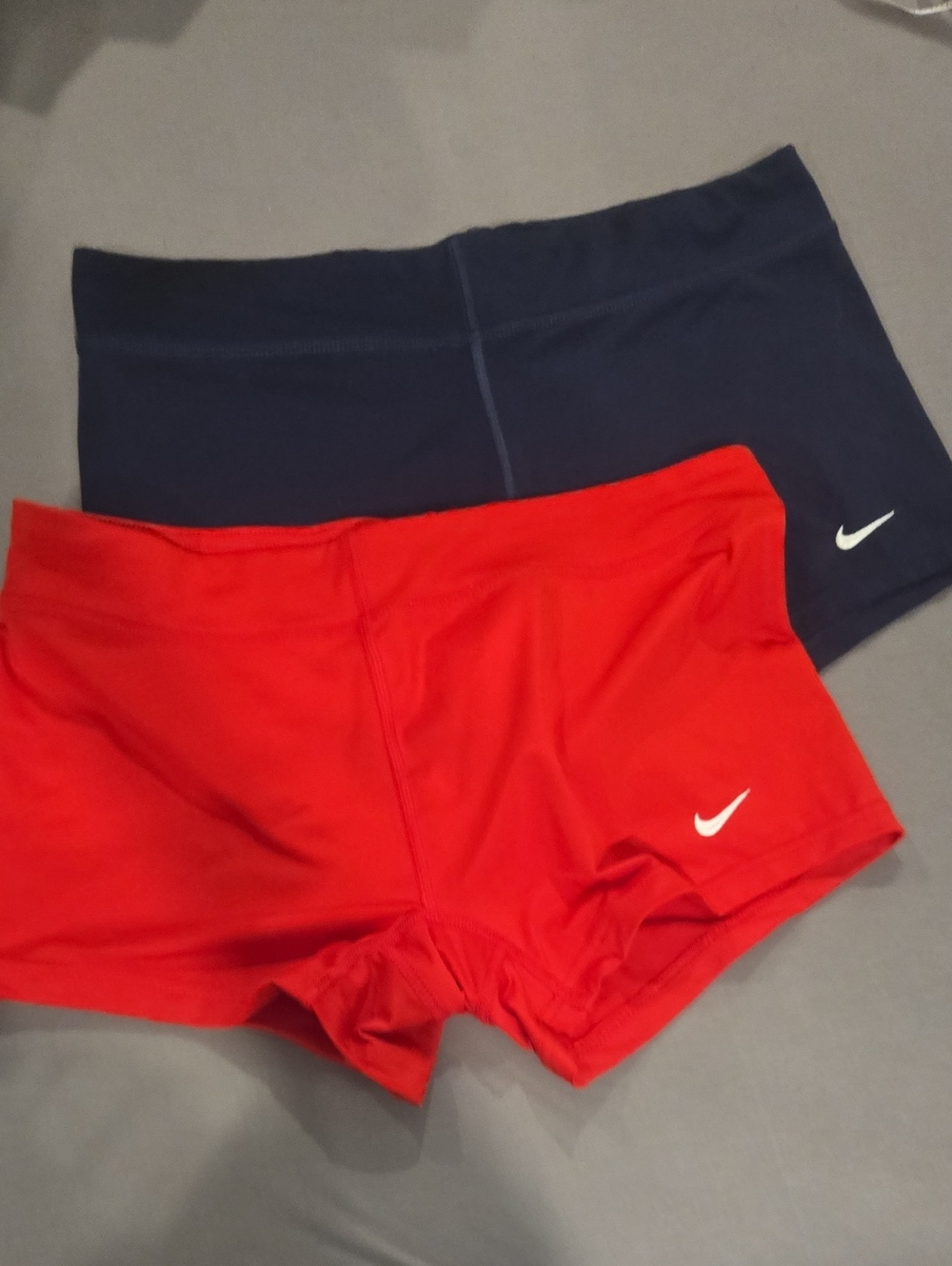 Nike Swim/Active Shorts -‎ Red & Navy Size Large